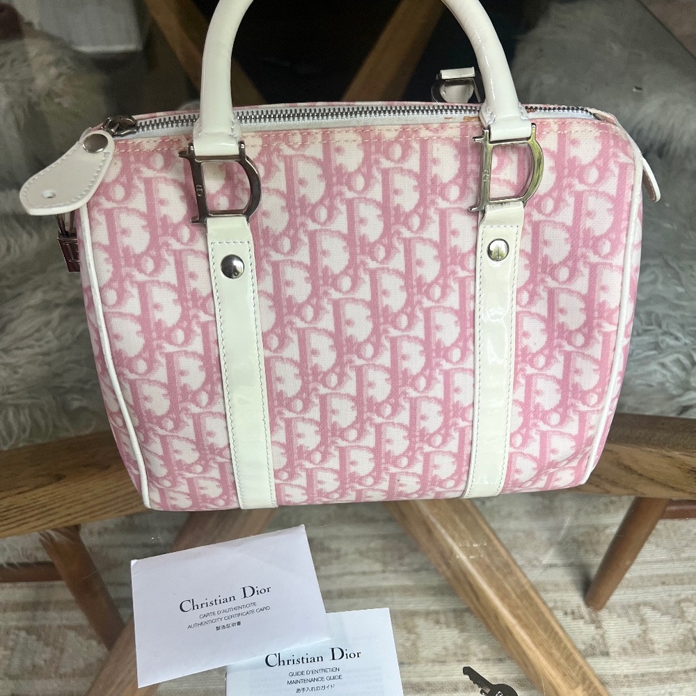 Authentic Vintage Christian Dior Monogram Pink Bag